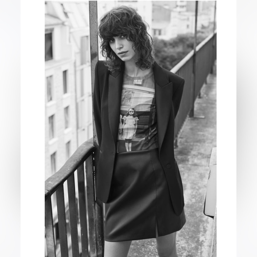 Faux leather skirt ZARA